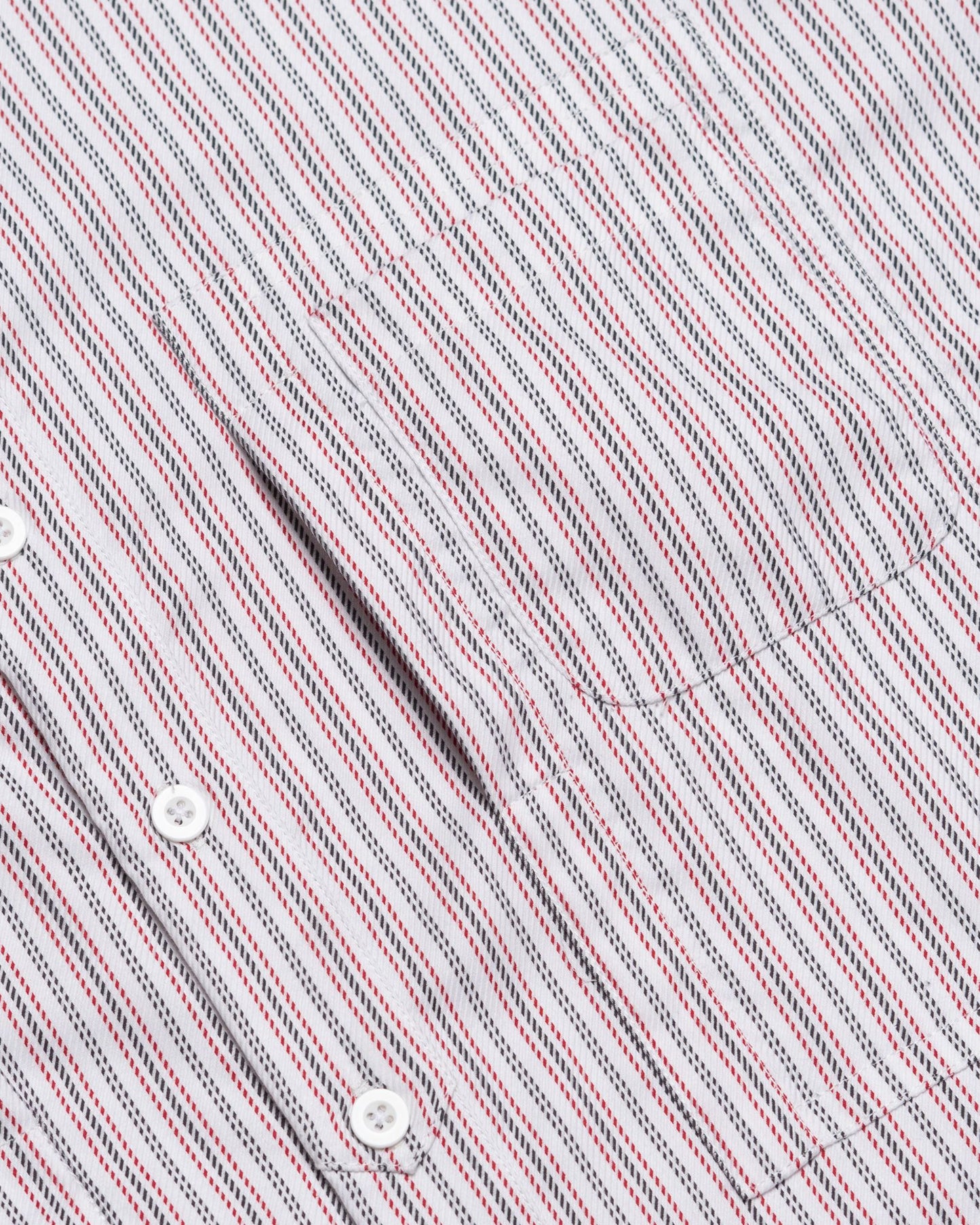 NOMIZU SHIRT STRIPES WHITE