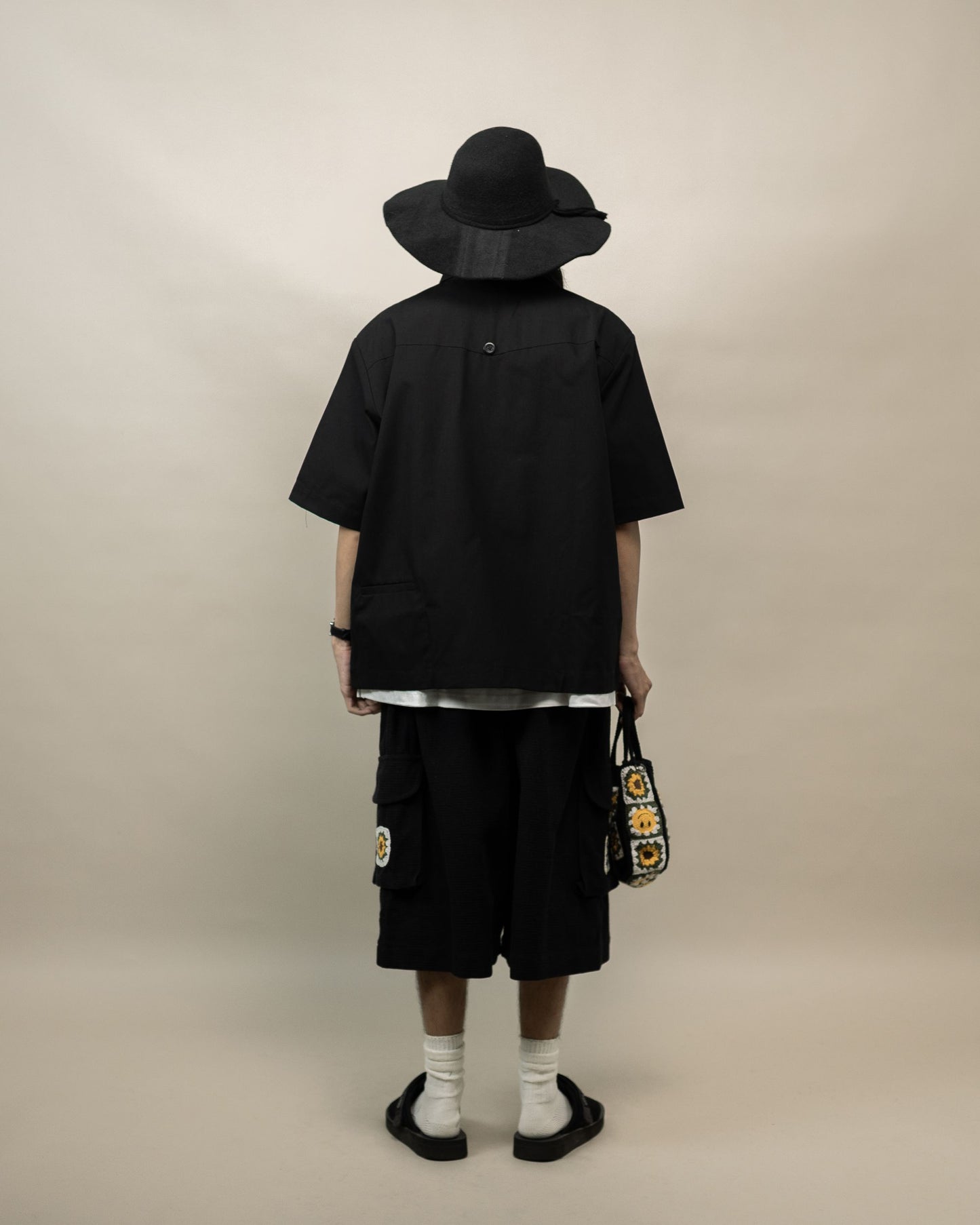 LEJA QUARTER ZIP SHIRT BLACK