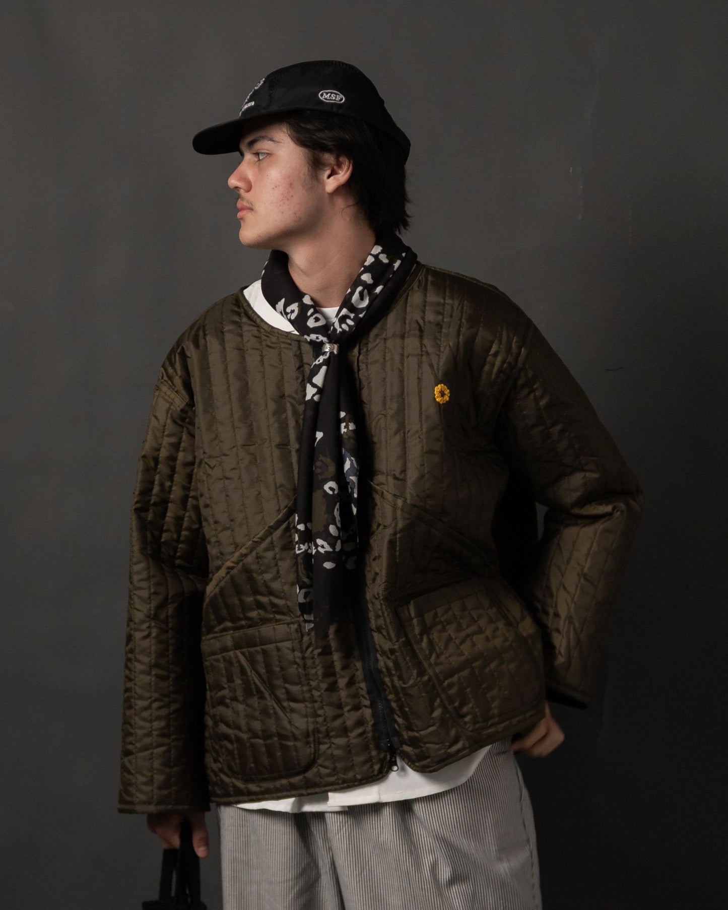 QUILT LINER OLIVE TNOI‎