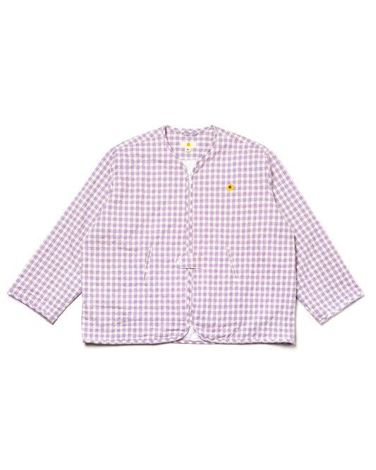 QUILT LINER PLAID PURPLE/ WHITE