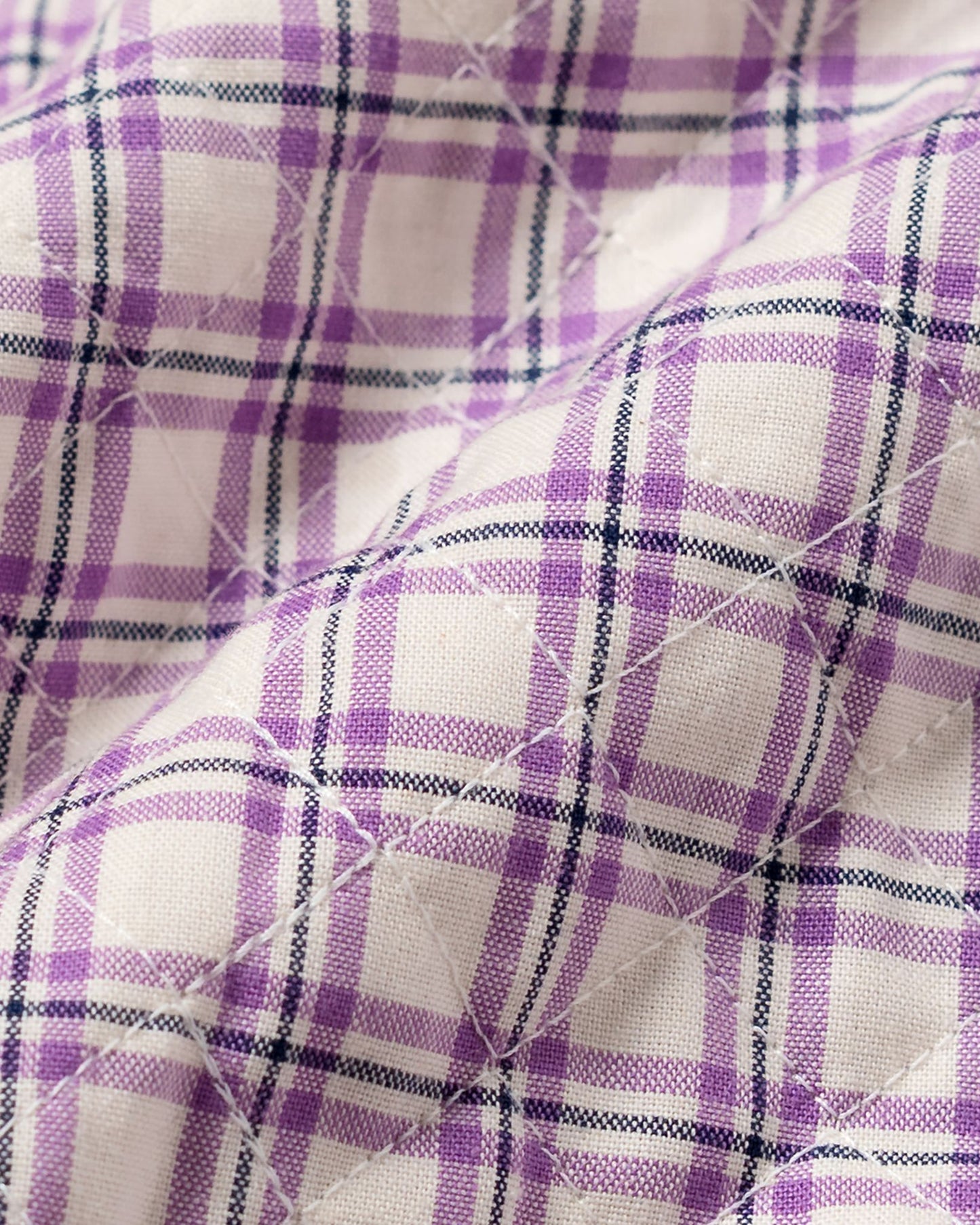 QUILT LINER PLAID PURPLE/ WHITE