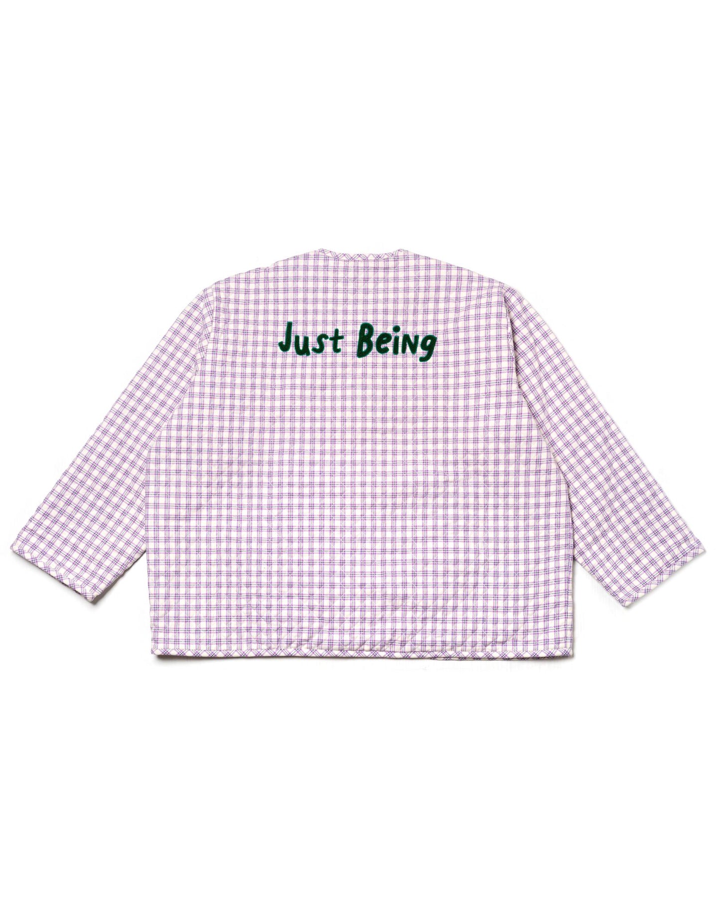 QUILT LINER PLAID PURPLE/ WHITE