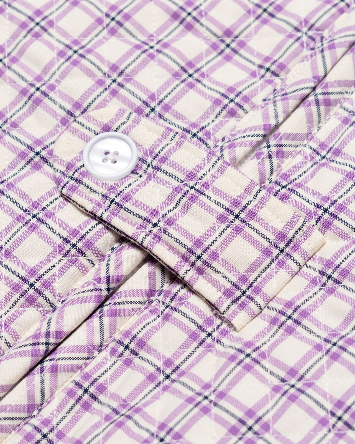 QUILT LINER PLAID PURPLE/ WHITE