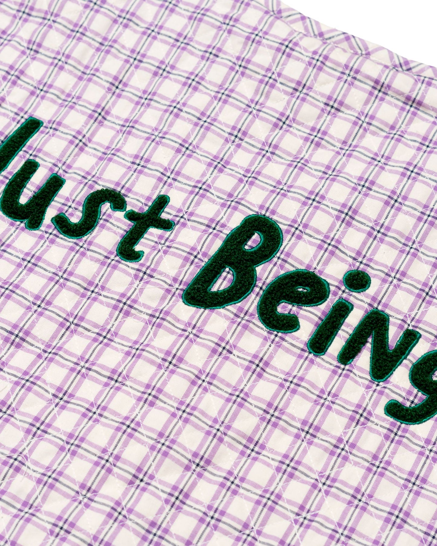 QUILT LINER PLAID PURPLE/ WHITE