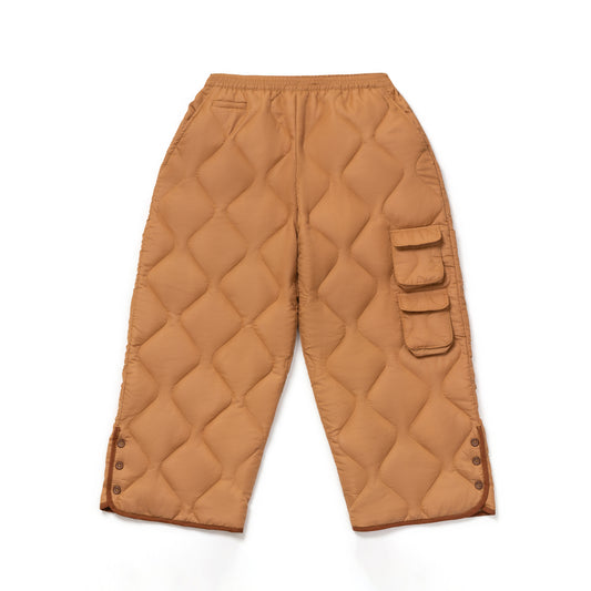 LIGHT BROWN QUILT PANTS