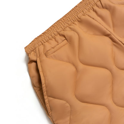 LIGHT BROWN QUILT PANTS
