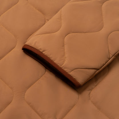 LIGHT BROWN QUILT PULLOVER
