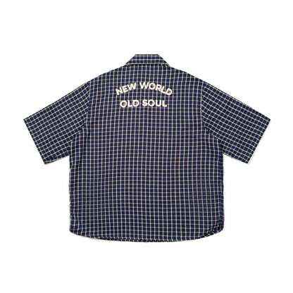 SHINKOIWA SHIRT CHECKERED NAVY