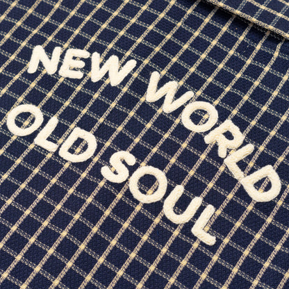 SHINKOIWA SHIRT CHECKERED NAVY