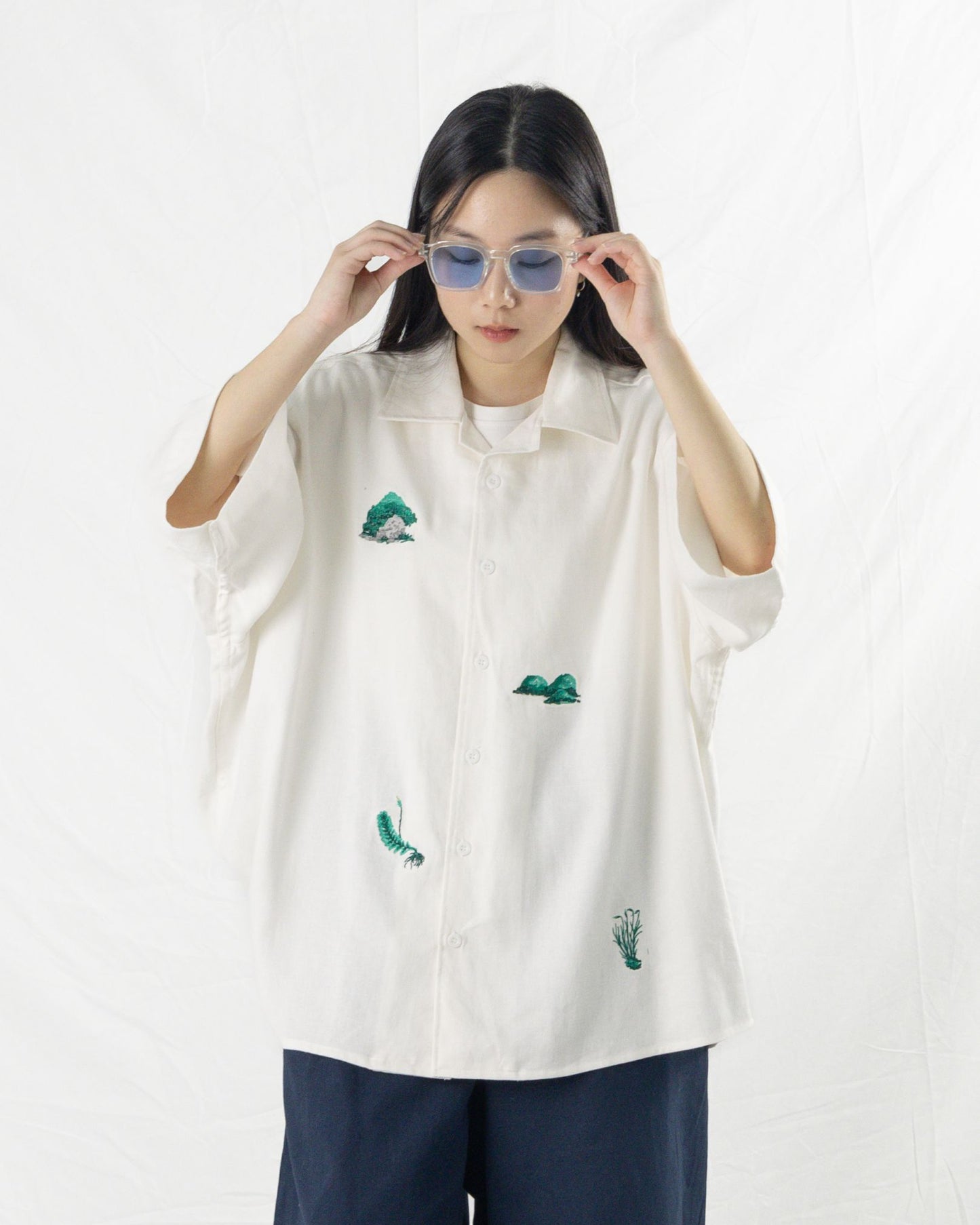 SHINKOIWA SHIRT LINEN WHITE NHNA