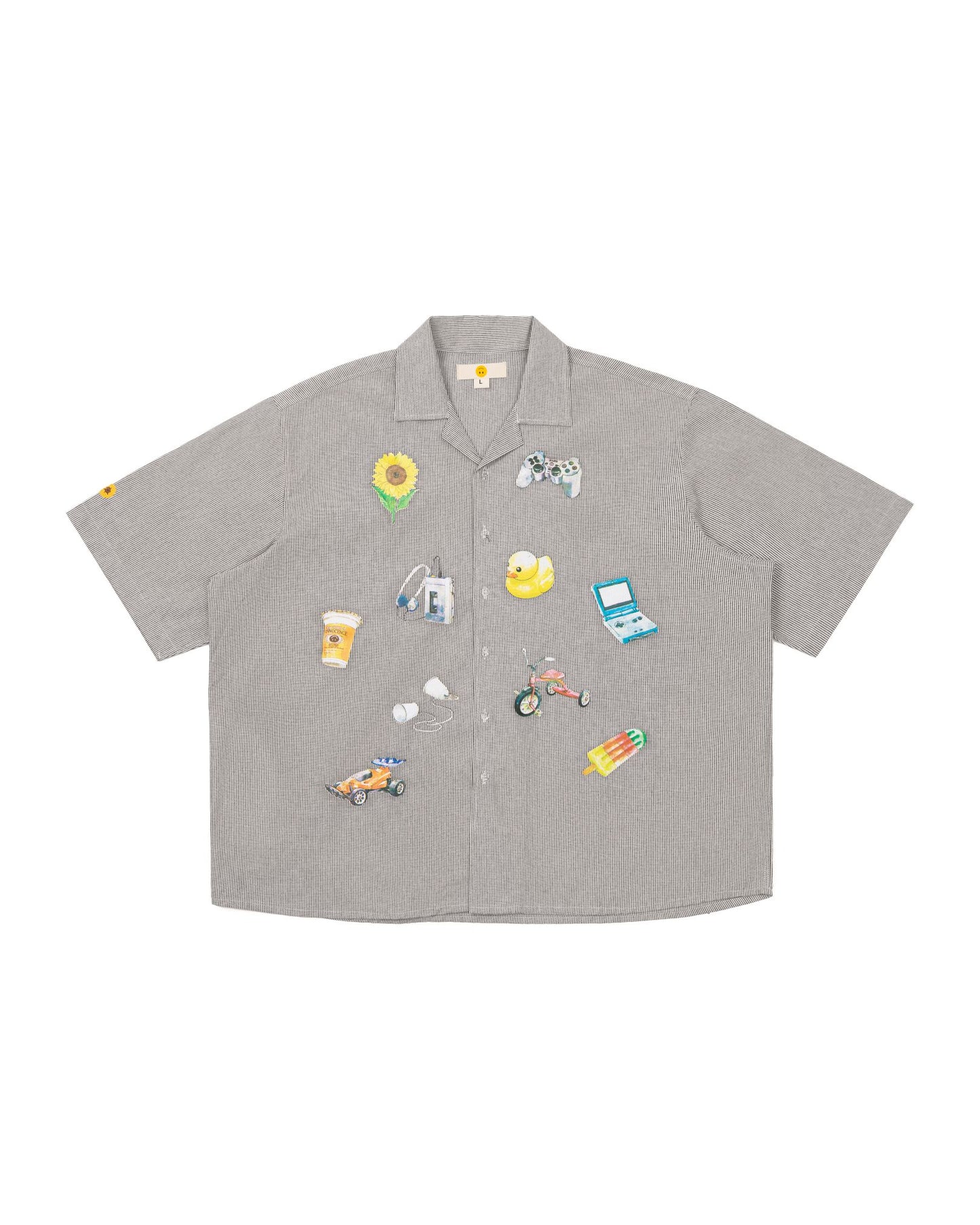 SHINKOIWA SHIRT STRIPES BLACK WHITE TNOI