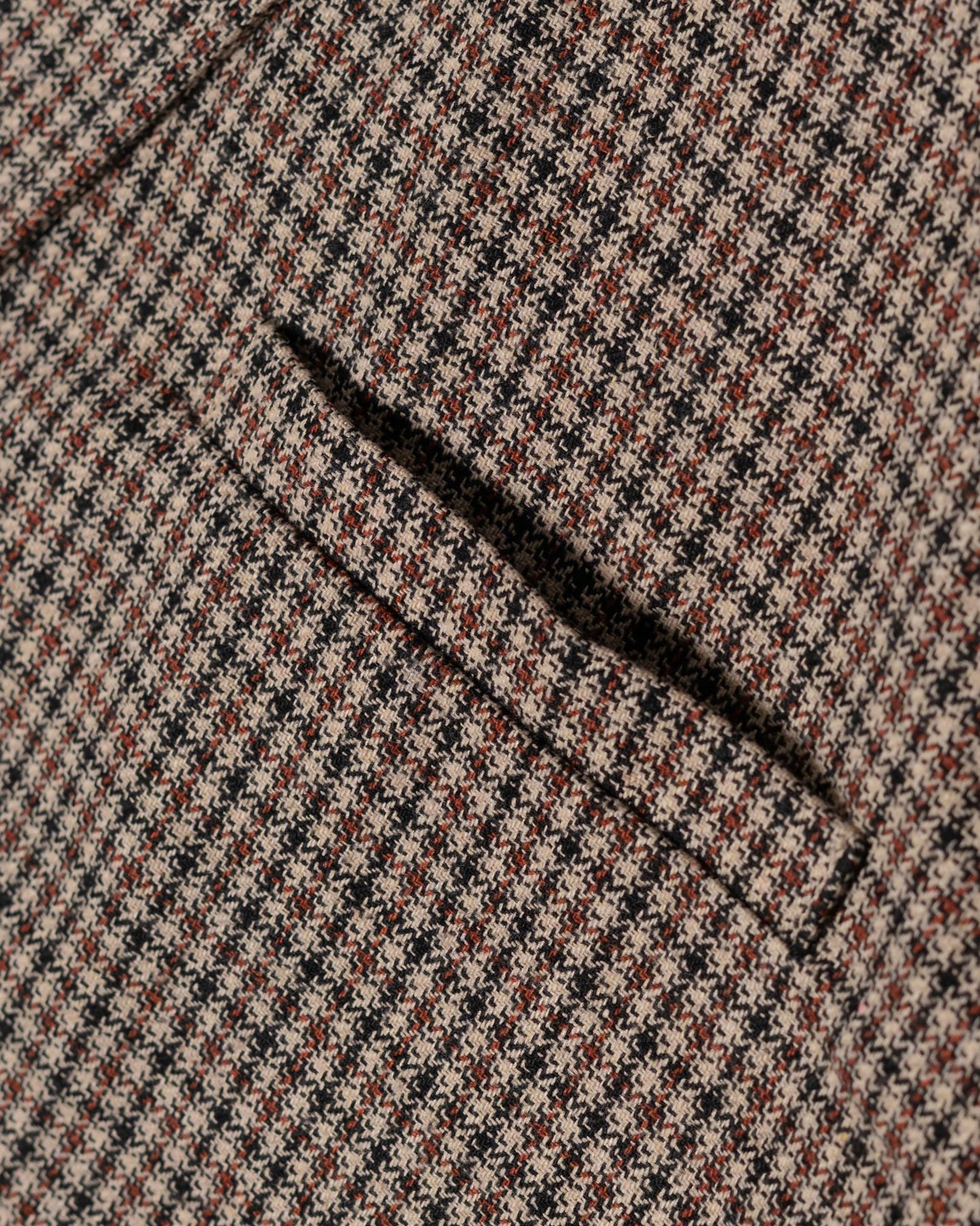 SPORTS JACKET SEMI WOOL CHECKERED BROWN