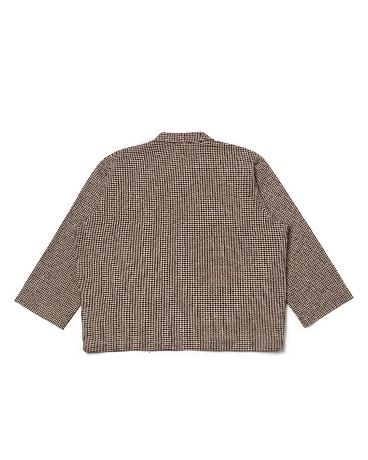 SPORTS JACKET SEMI WOOL CHECKERED BROWN
