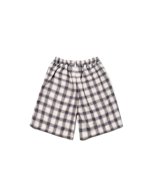 TORORU SHORTS SEMI WOOL CHECKERED BLUE