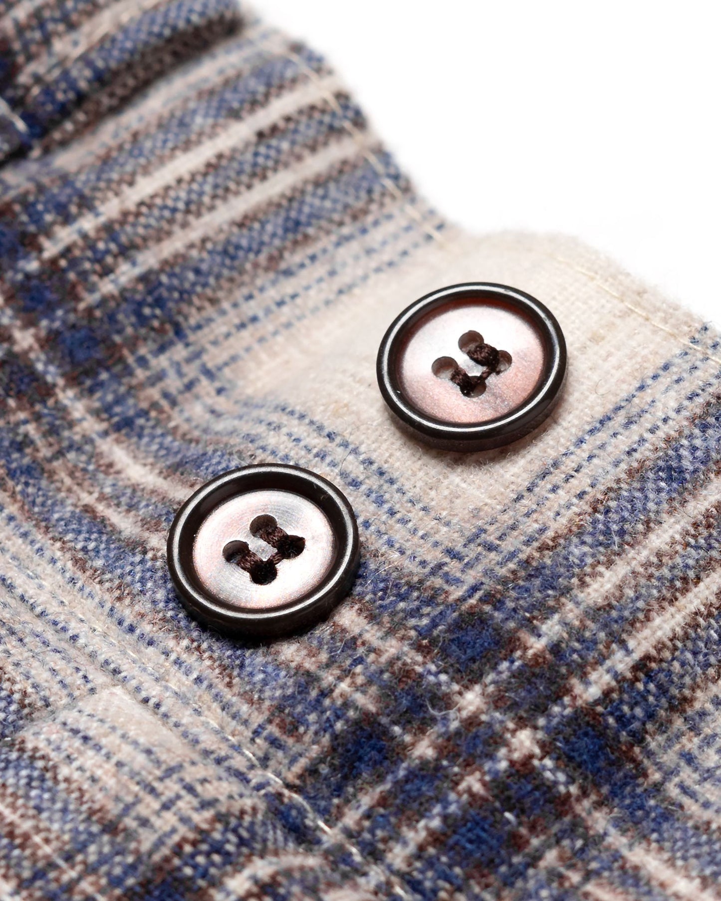 TORORU SHORTS SEMI WOOL CHECKERED BLUE