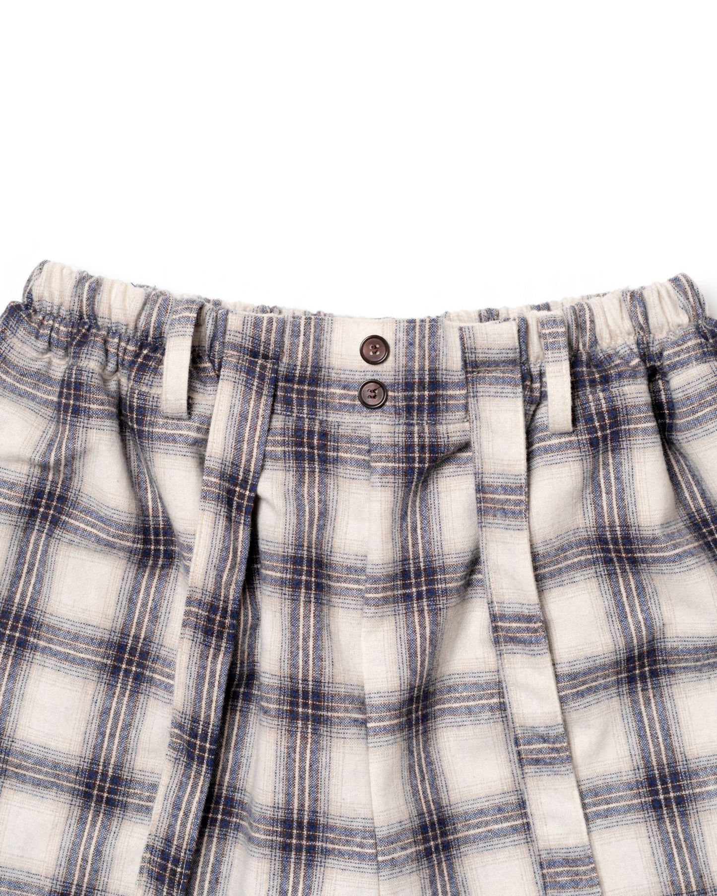 TORORU SHORTS SEMI WOOL CHECKERED BLUE