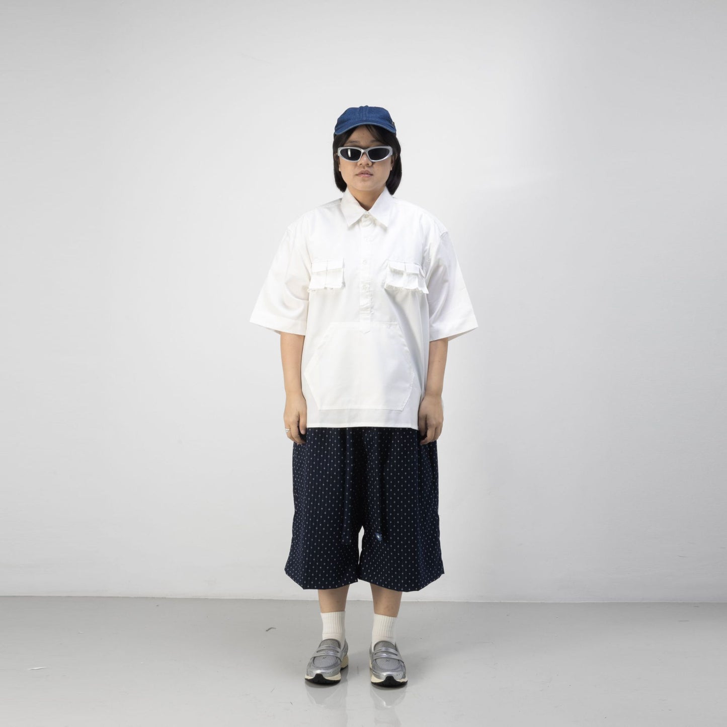 TORORU SHORTS SEMI WOOL KASURI PATTERN