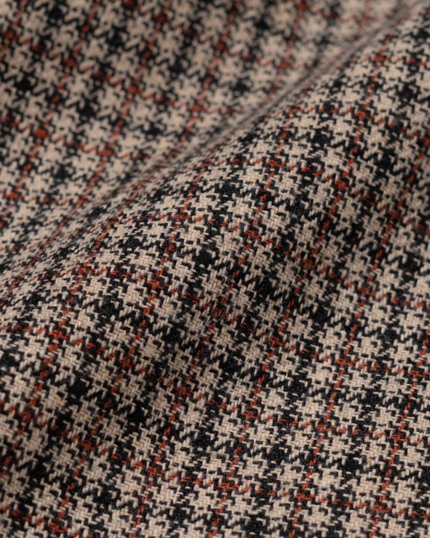 TORORU SHORTS SEMI WOOL CHECKERED BROWN