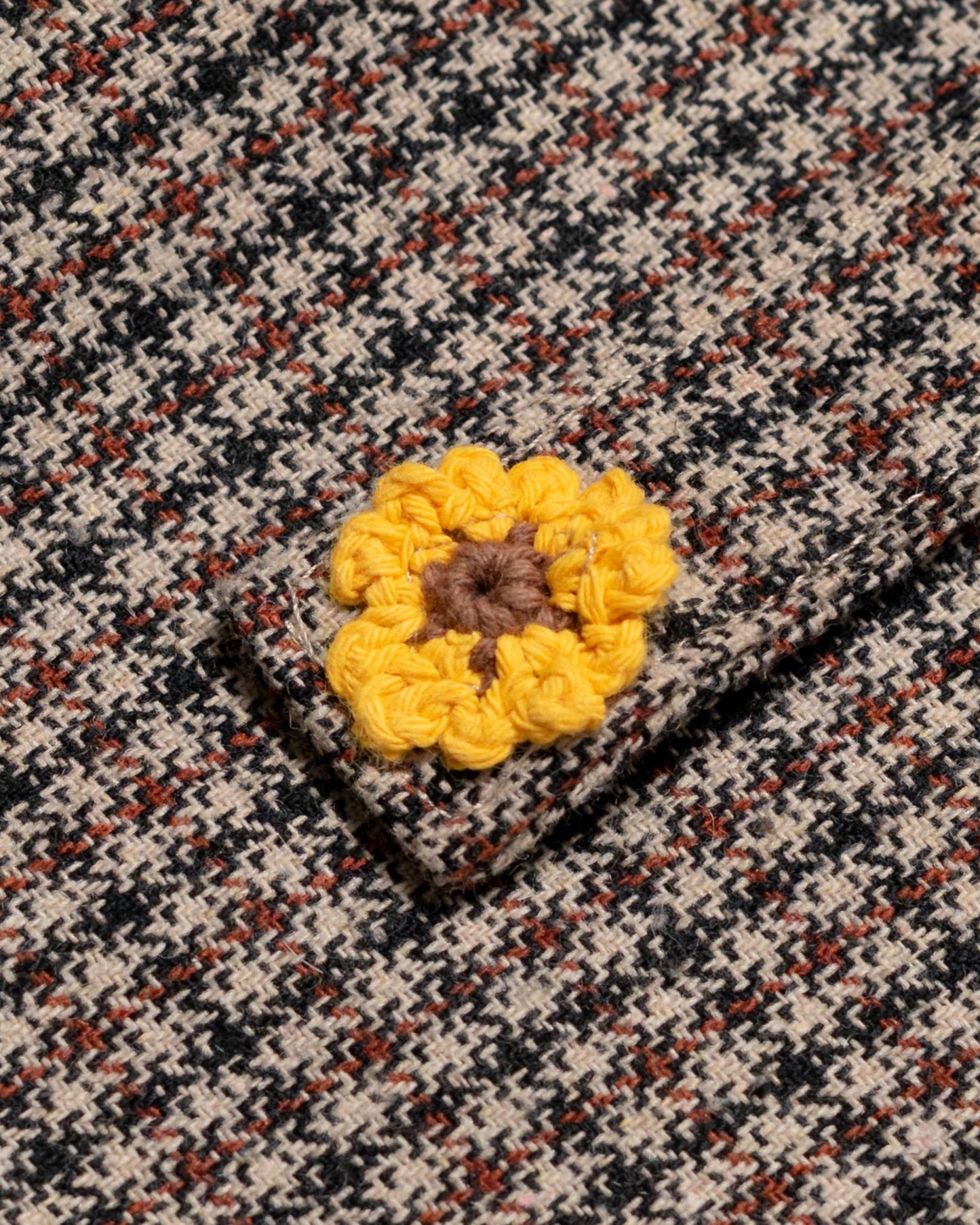 TORORU SHORTS SEMI WOOL CHECKERED BROWN