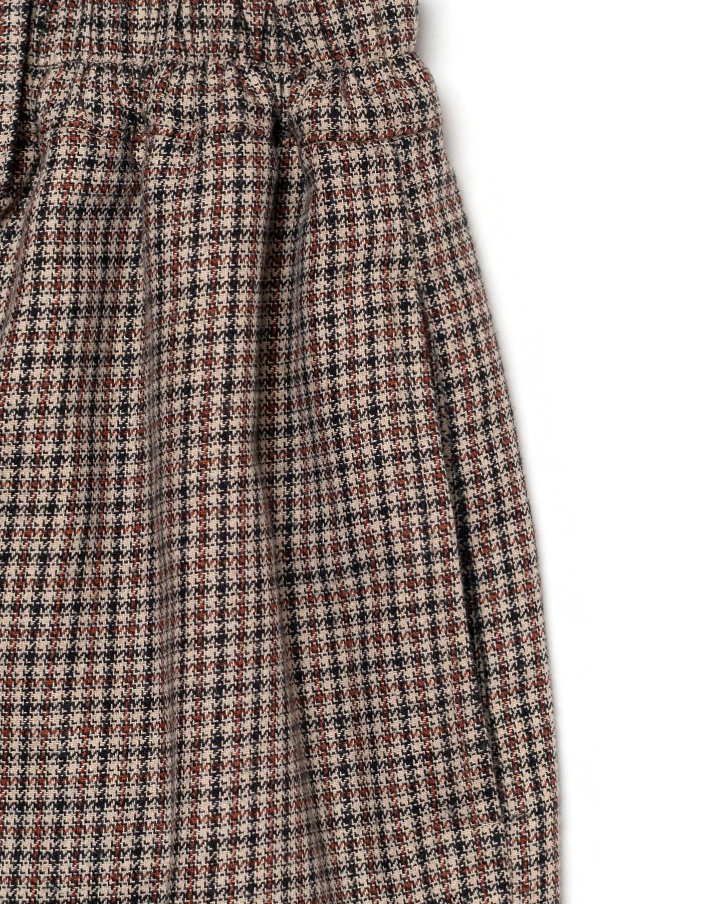 TORORU SHORTS SEMI WOOL CHECKERED BROWN