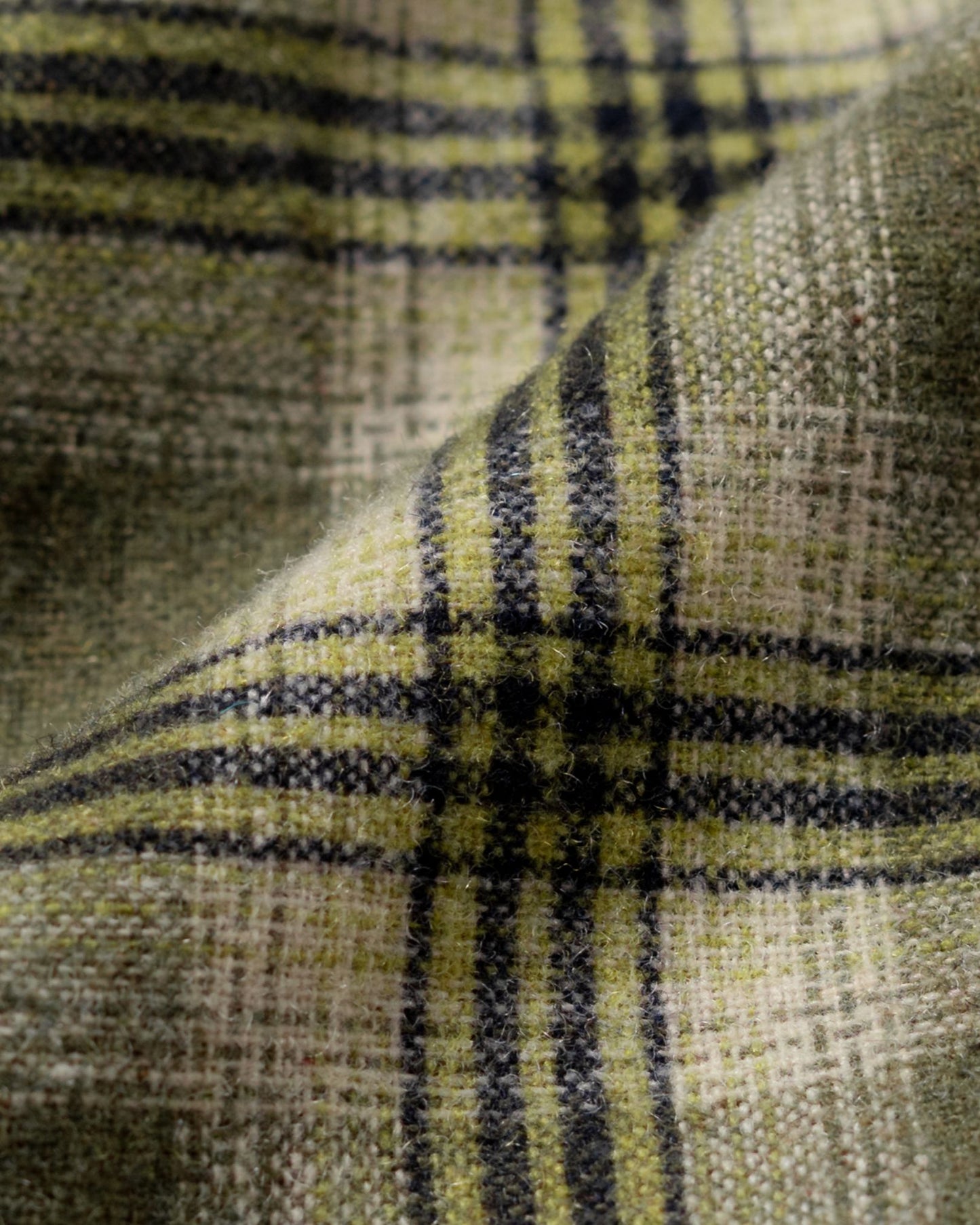 TORORU SHORTS SEMI WOOL CHECKERED GREEN