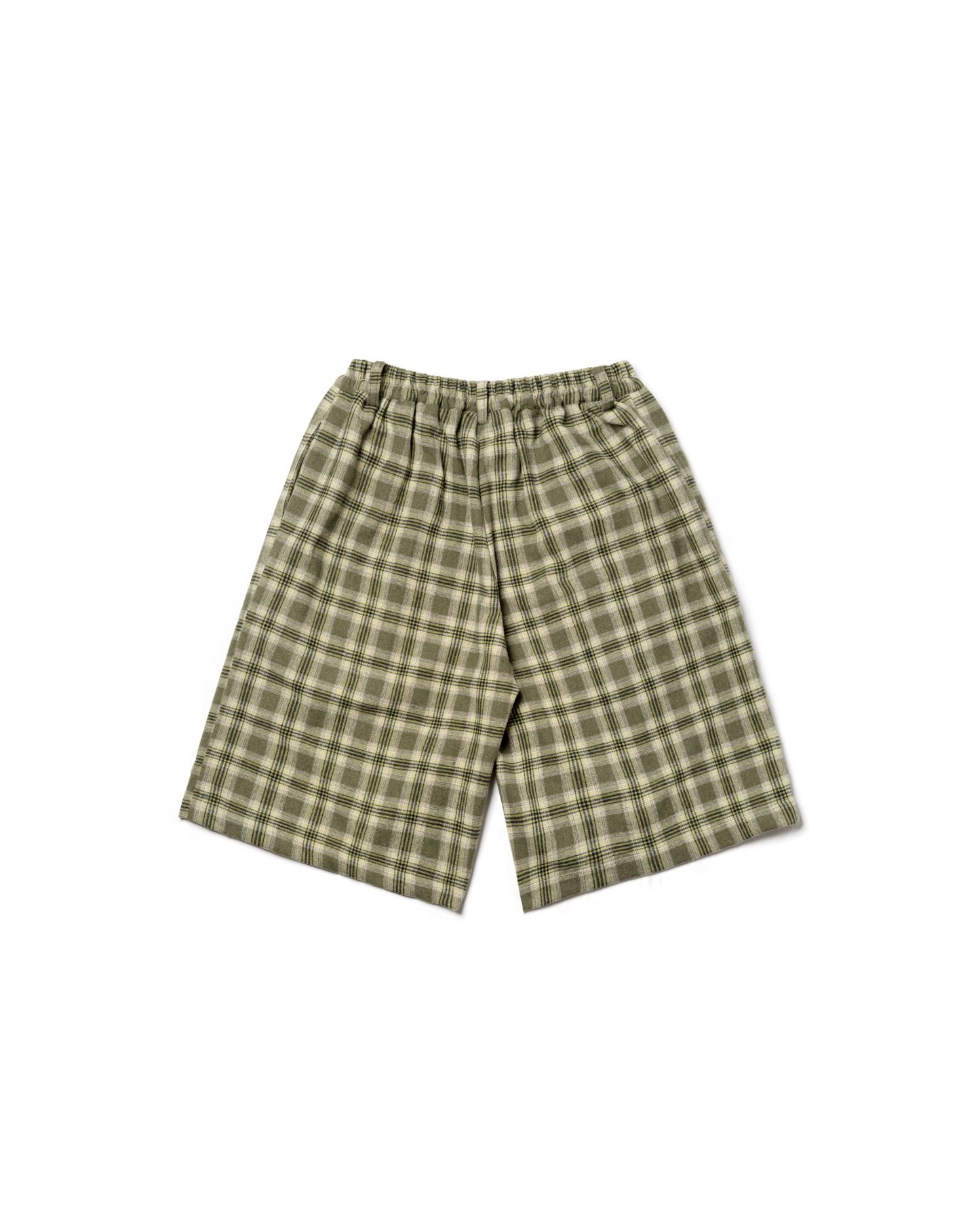 TORORU SHORTS SEMI WOOL CHECKERED GREEN