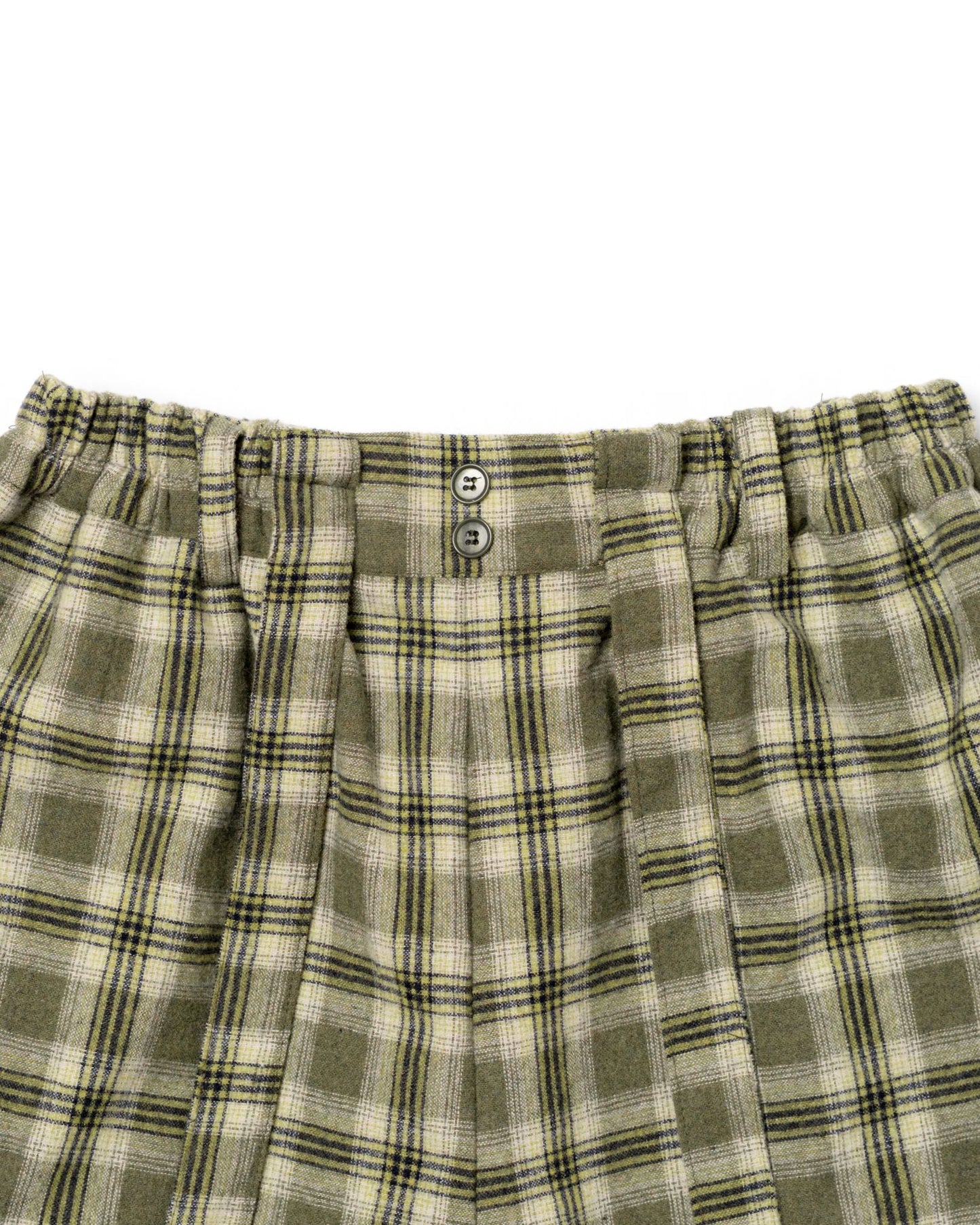 TORORU SHORTS SEMI WOOL CHECKERED GREEN