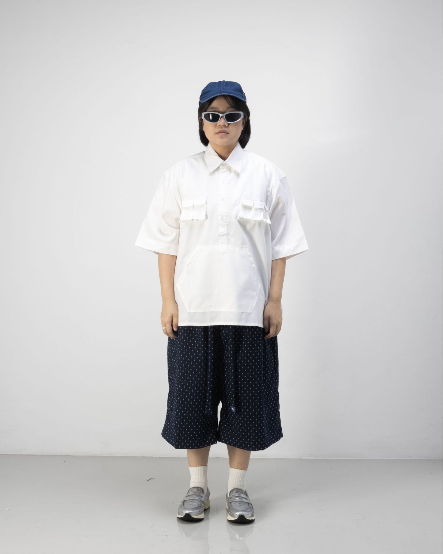 TORORU SHORTS SEMI WOOL KASURI PATTERN
