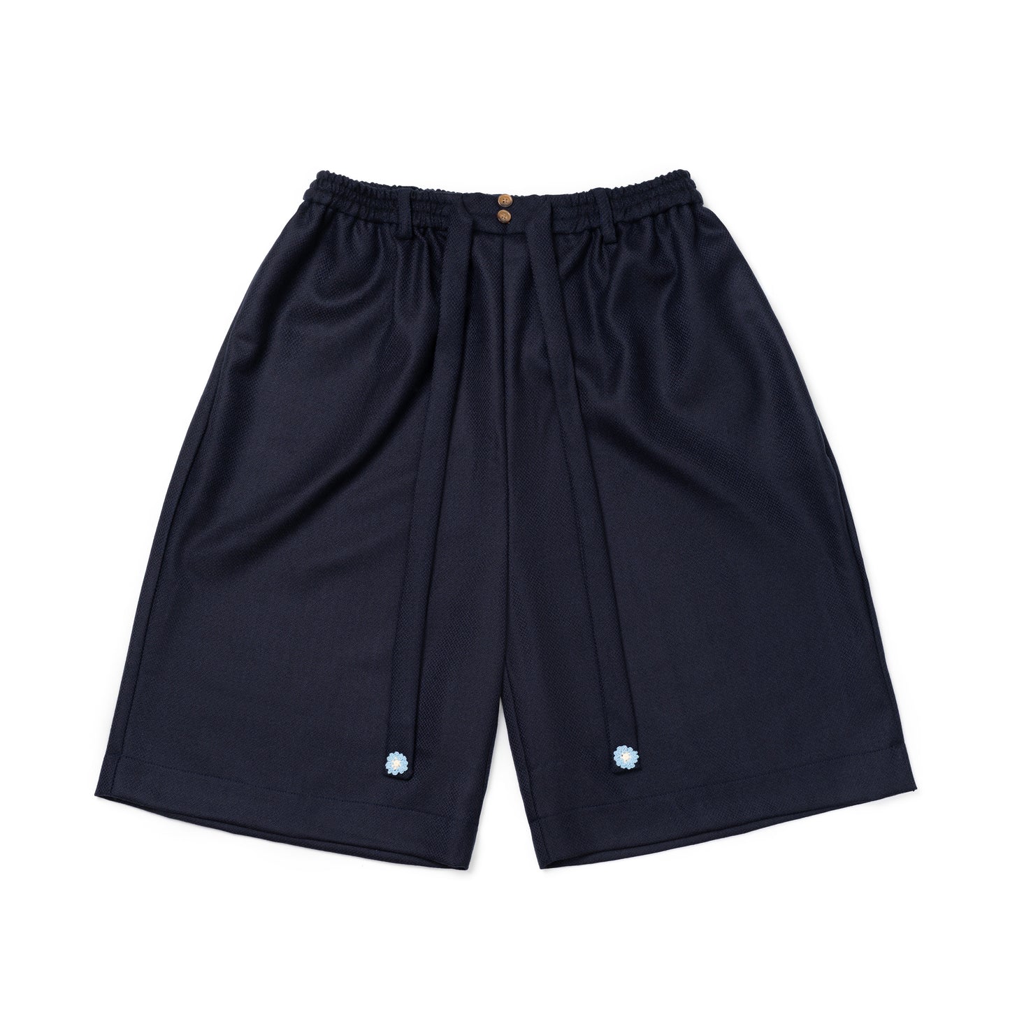 TORORU SHORTS SEMI-WOOL NAVY