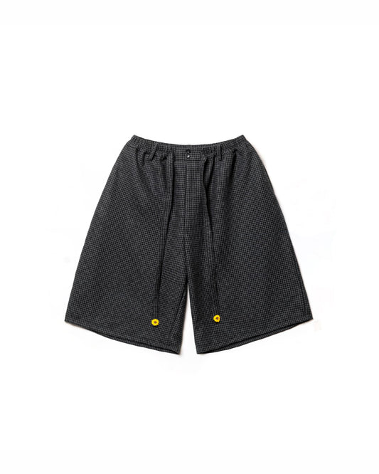 TORORU SHORTS SEMI WOOL PATTERN GRAY