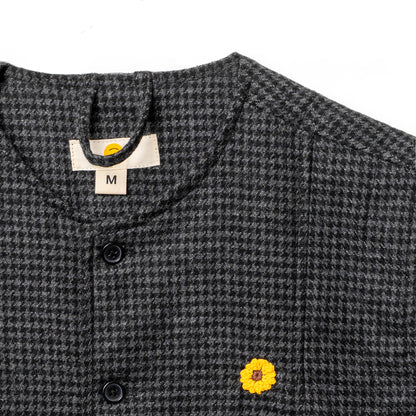 BURU VEST SEMI WOOL PATTERN GRAY