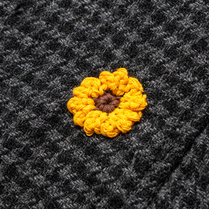 BURU VEST SEMI WOOL PATTERN GRAY