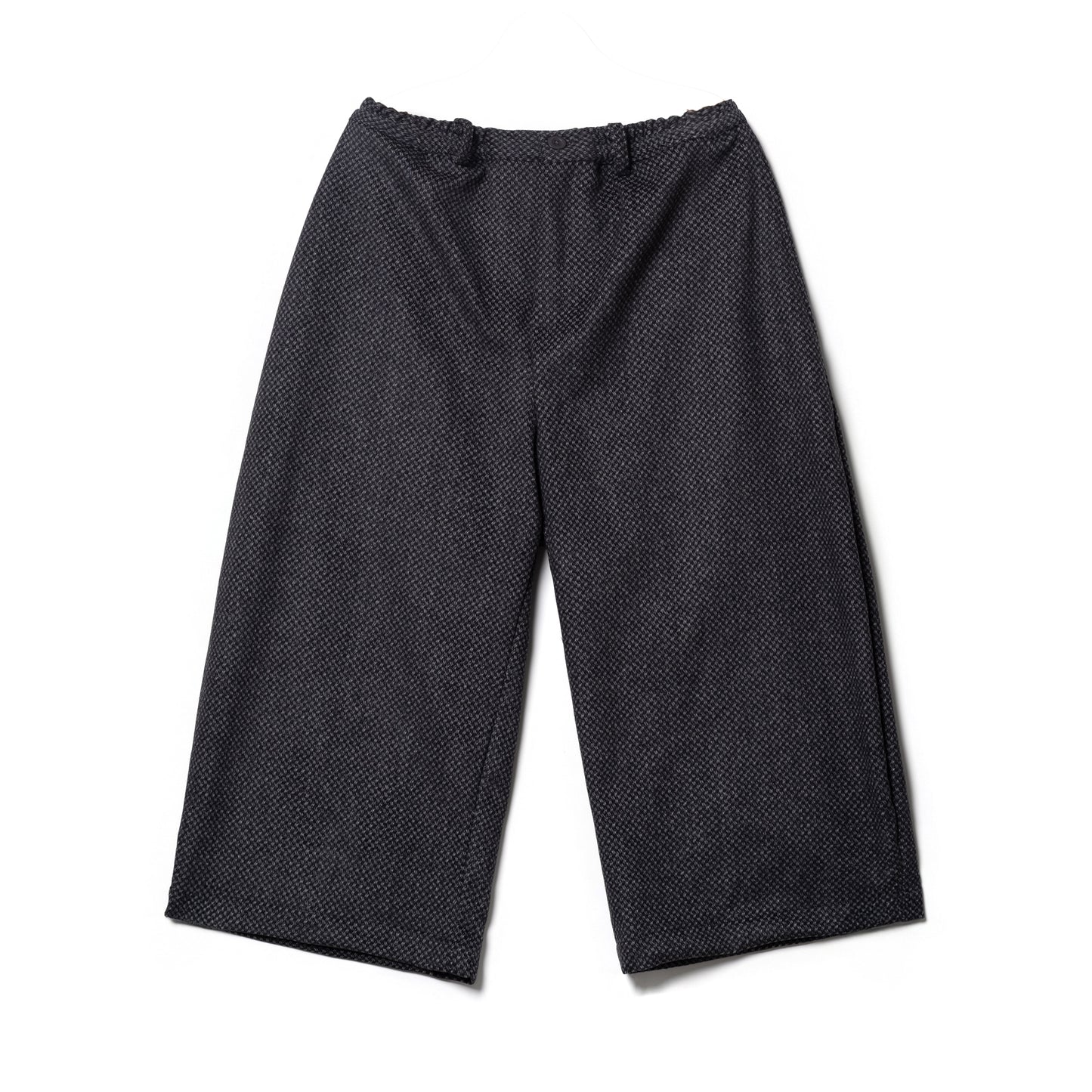 DAITA BARREL PANTS SEMI WOOL PATTERN GRAY