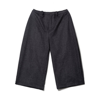 DAITA BARREL PANTS SEMI WOOL PATTERN GRAY