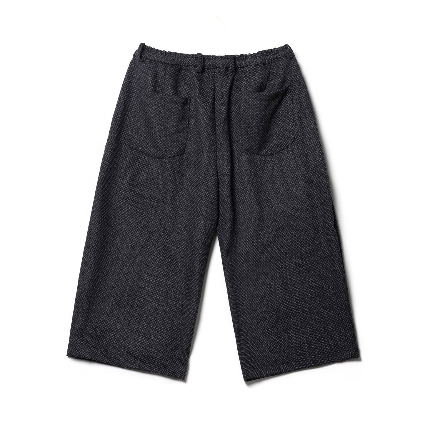 DAITA BARREL PANTS SEMI WOOL PATTERN GRAY