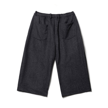DAITA BARREL PANTS SEMI WOOL PATTERN GRAY