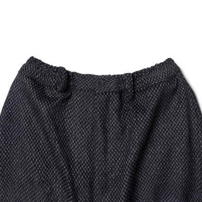 DAITA BARREL PANTS SEMI WOOL PATTERN GRAY