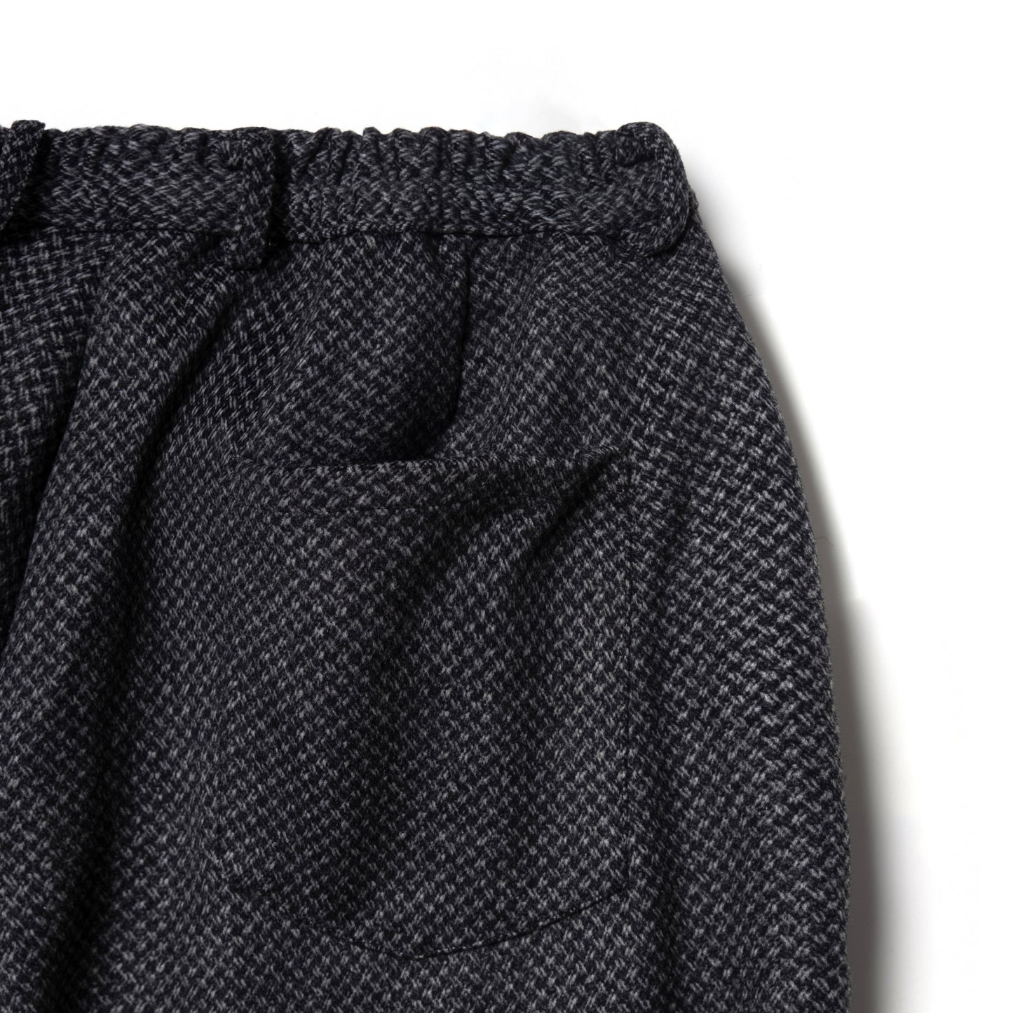 DAITA BARREL PANTS SEMI WOOL PATTERN GRAY
