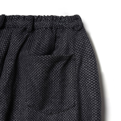 DAITA BARREL PANTS SEMI WOOL PATTERN GRAY