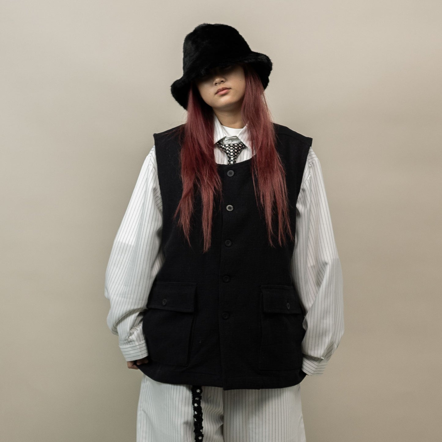 DEMUSAN VEST SASHI ORI BLACK