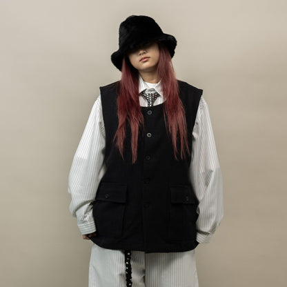 DEMUSAN VEST SASHI ORI BLACK