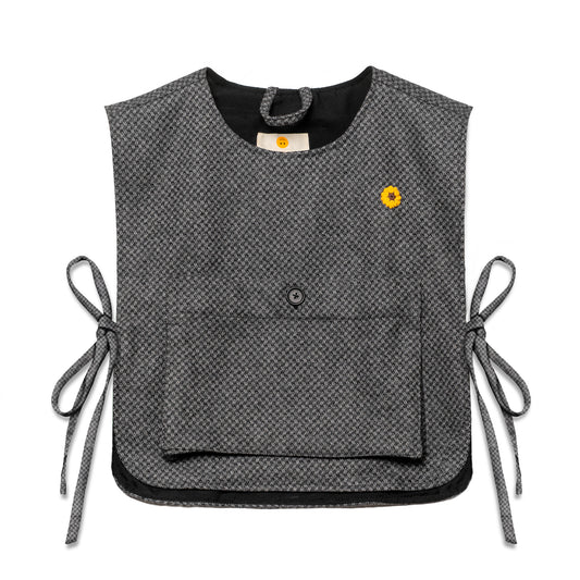 FOSHO VEST SEMI WOOL PATTERN GRAY