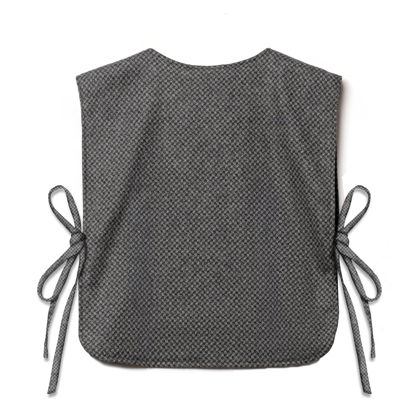 FOSHO VEST SEMI WOOL PATTERN GRAY