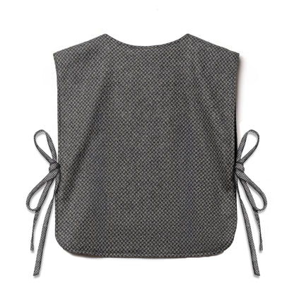FOSHO VEST SEMI WOOL PATTERN GRAY