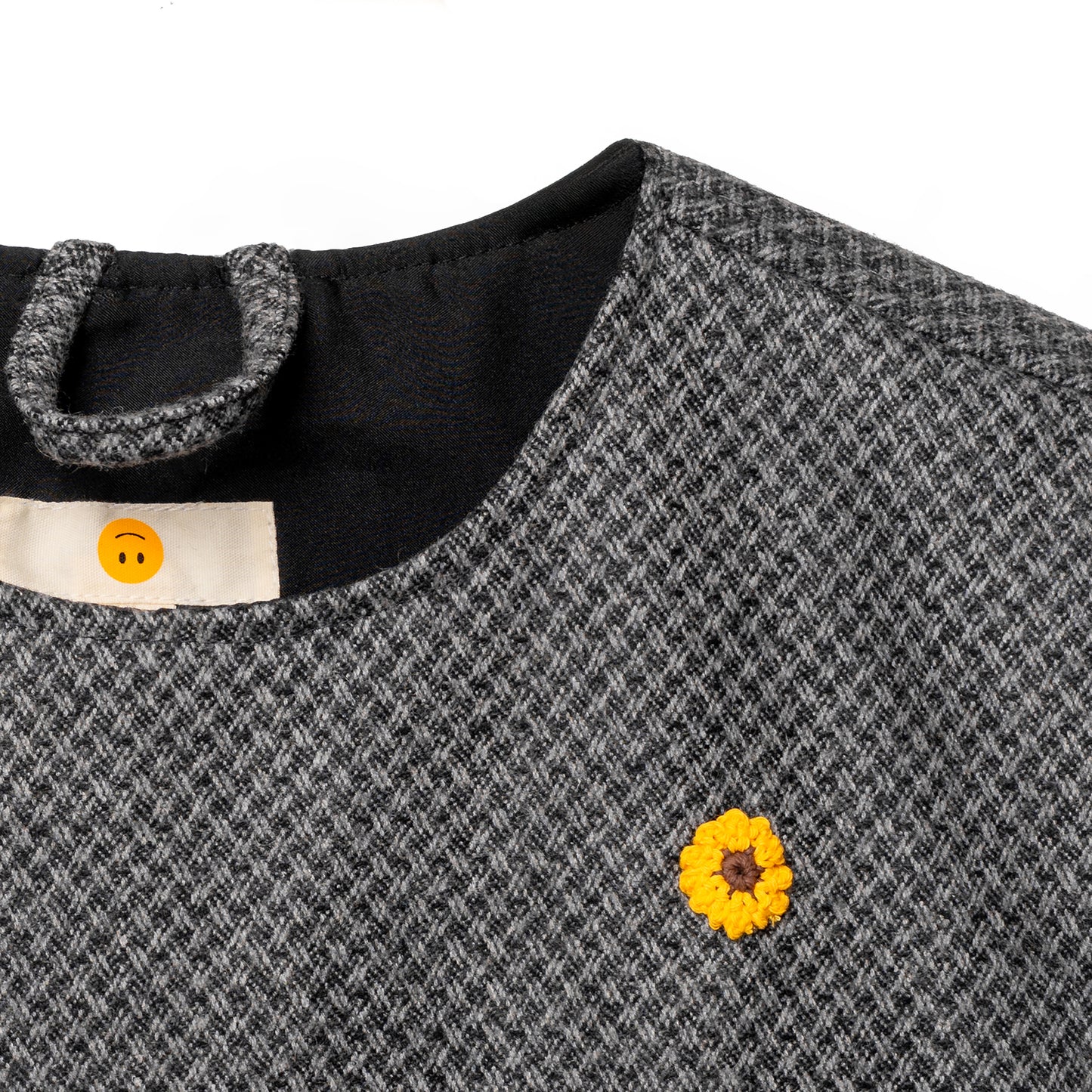 FOSHO VEST SEMI WOOL PATTERN GRAY