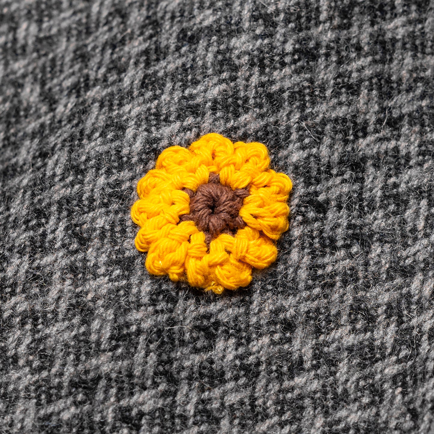 FOSHO VEST SEMI WOOL PATTERN GRAY