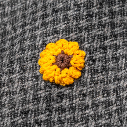 FOSHO VEST SEMI WOOL PATTERN GRAY