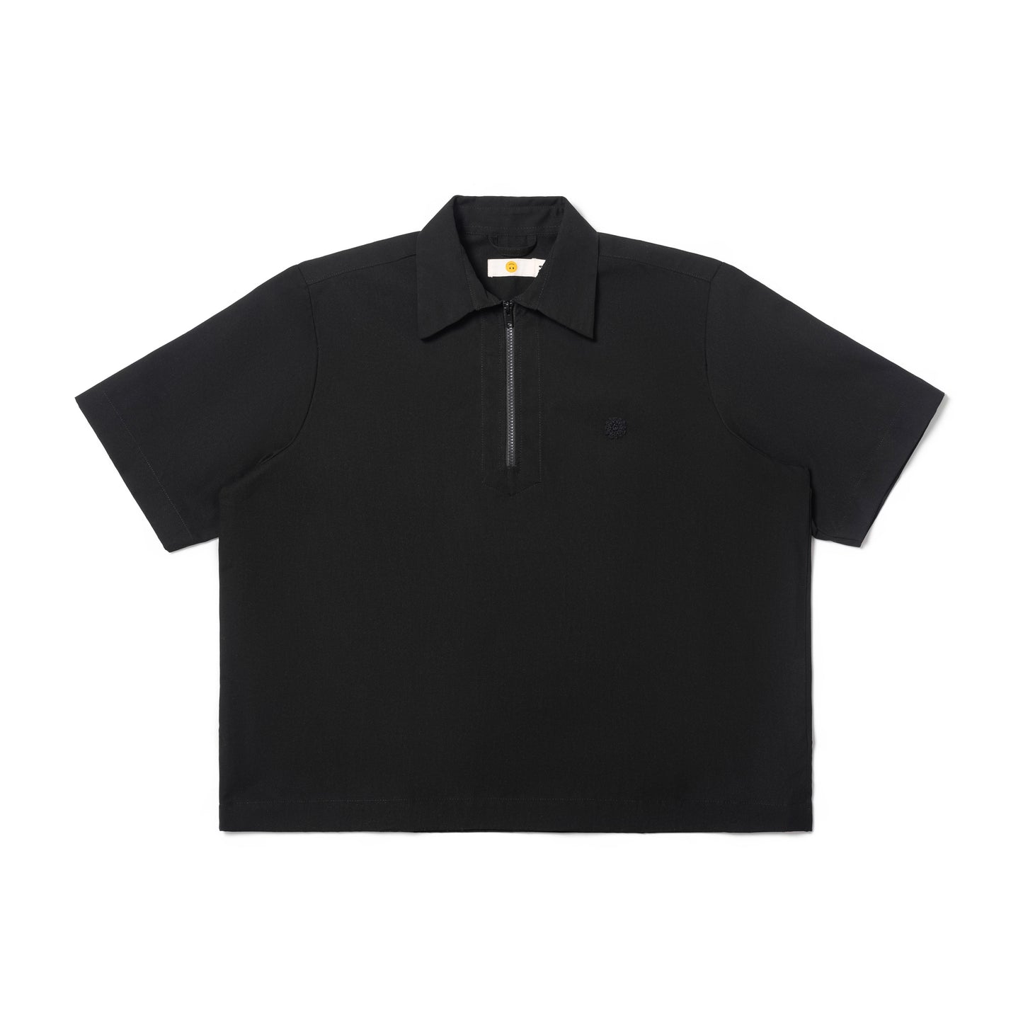 LEJA QUARTER ZIP SHIRT BLACK