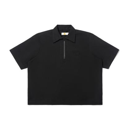 LEJA QUARTER ZIP SHIRT BLACK
