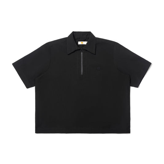 LEJA QUARTER ZIP SHIRT BLACK